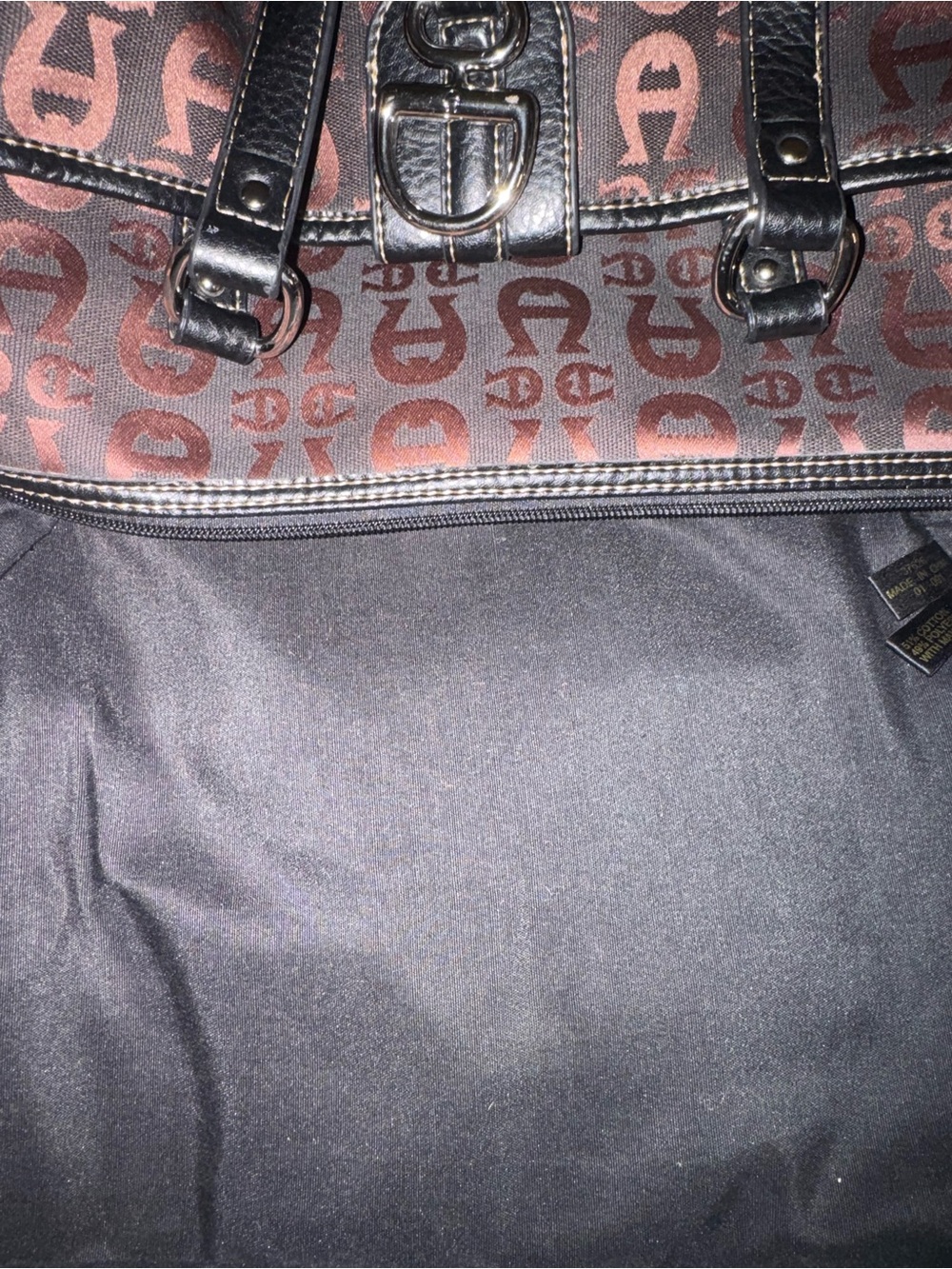 Etienne Aigner Brown Logo Satchel - Picture 10 of 17